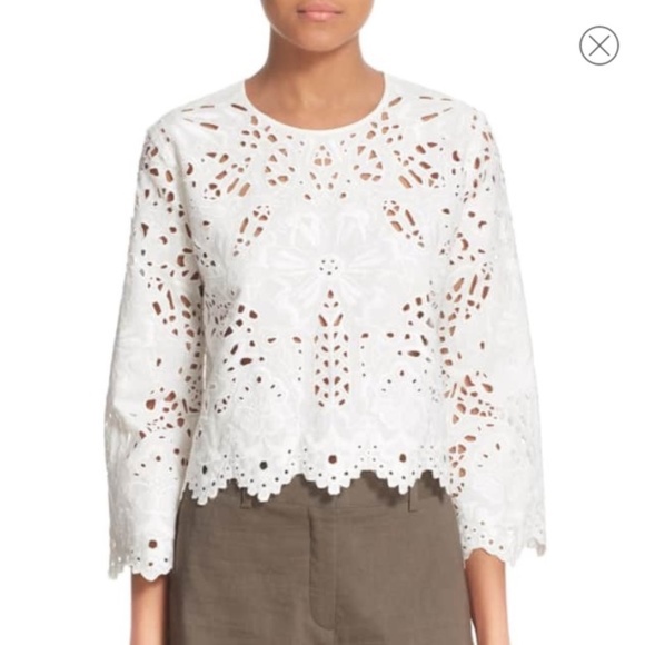 Gorgeous Theory Brizabela Eyelet Top Lace NWT - Picture 1 of 5